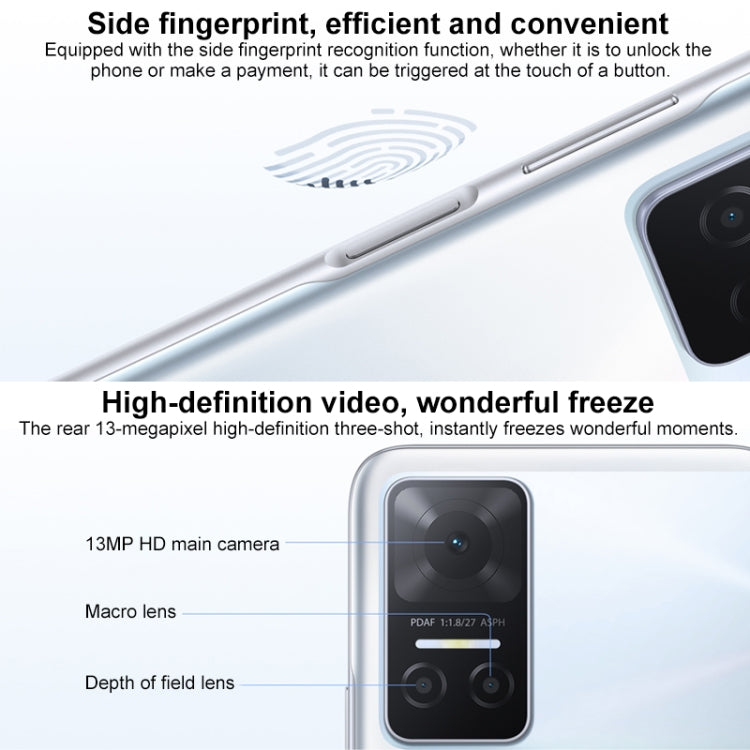 Triple Back Cameras, Side Fingerprint Identification, 5000mAh Battery, 6.74 inch Magic UI 5.0 (Android 11) MediaTek Dimensity 700 Octa Core up to 2.2GHz, Network: 5G, OTG, Not Support Google Play, 8GB+128GB Triple Back Cameras, Side Fingerprint Identification, 5000mAh Battery, 6.74 inch Magic UI 5.0 (Android 11) MediaTek Dimensity 700 Octa Core up to 2.2GHz, Network: 5G, OTG, Not Support Google Play, 8GB+128GB